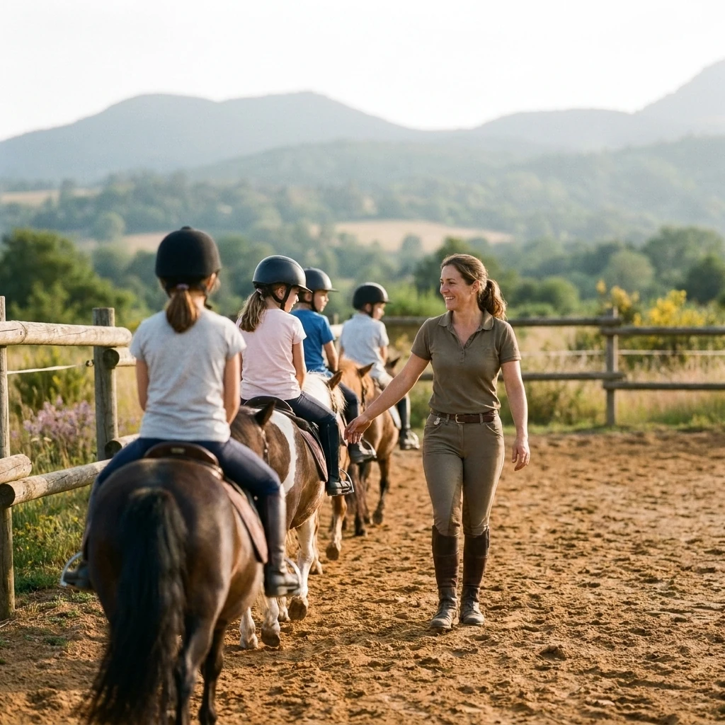 Cours de poney à Sauxillanges, Puy-de-Dôme